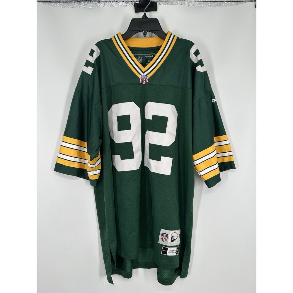 Reggie White Green‎ Bay Packers Reebok Throwback Jersey Stitched Sewn Mens XL